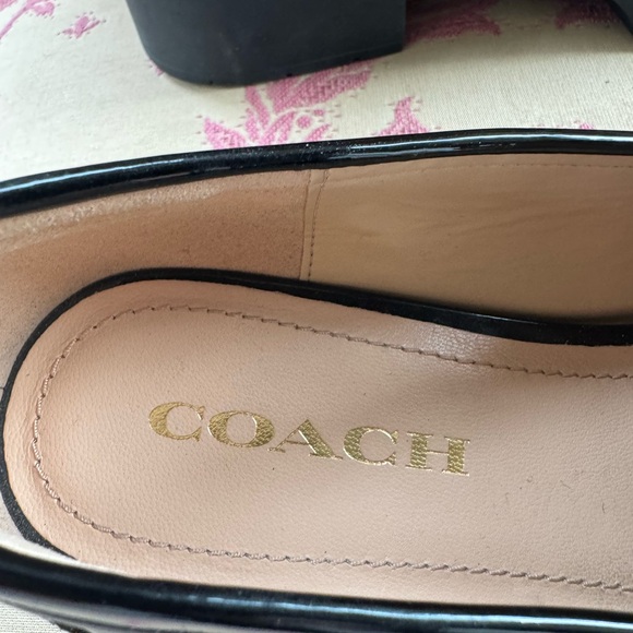 Coach Black Patent Leather Leah Loafers - Picture 5 of 5